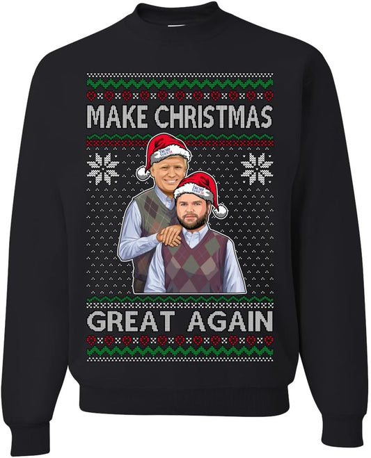 Trump Ugly Christmas Sweaters - JD Vance Make Christmas Great Again