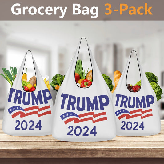 3 Pack of Trump 2024 Grocery Bags