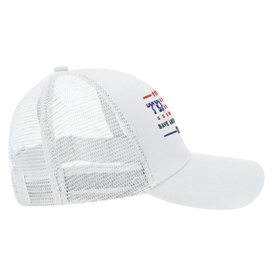 Trump 2024 Save America Again Hat American Flag Pattern Embroidery