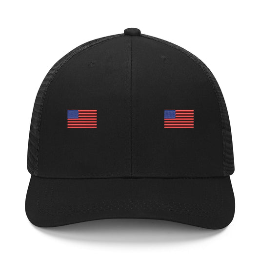 Save America Baseball Hat w/ 2 American Flags Embroidery