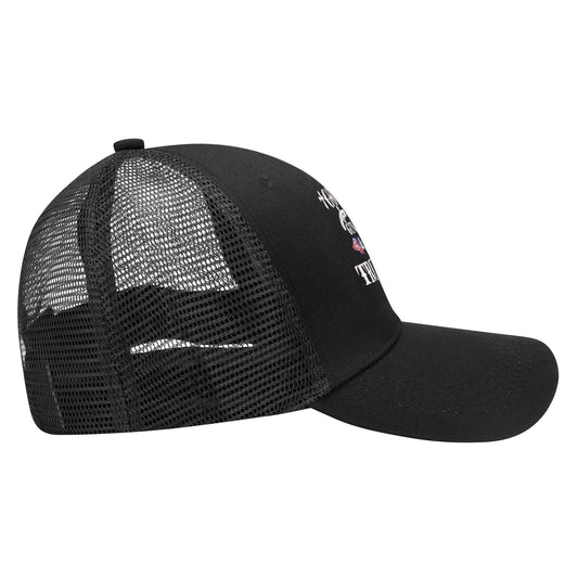 Emobrideried Grid Mesh Trucker Hat