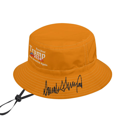 President Trump 2024 Bucket Hat Save America Again Signature Bill