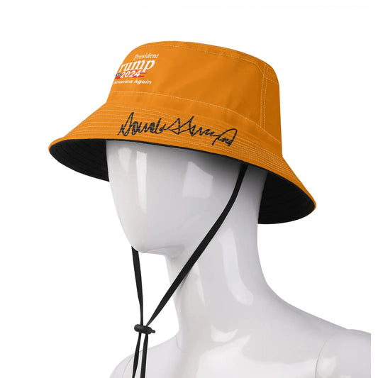 President Trump 2024 Bucket Hat Save America Again Signature Bill