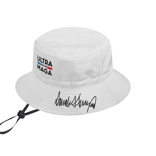 Ultra MAGA White Trump Bucket Hat