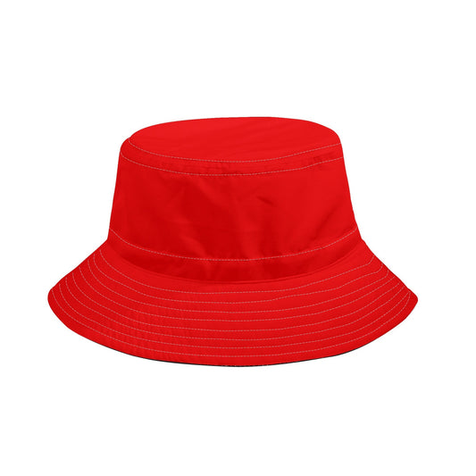 America First Summer Bucket Hat w/ Trump Signature Brim - RED