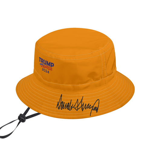 Trump 2024 Bucket Hat for Summer Signature Bill Orange