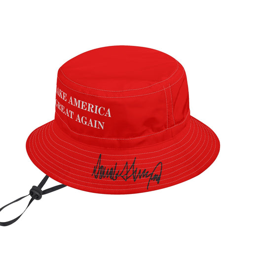 Red Make America Great Again Bucket Hat w/ Signature Bill