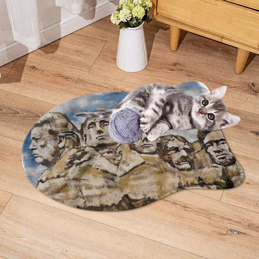 Mt Trumpmore Rushmore Pet Mat Rug