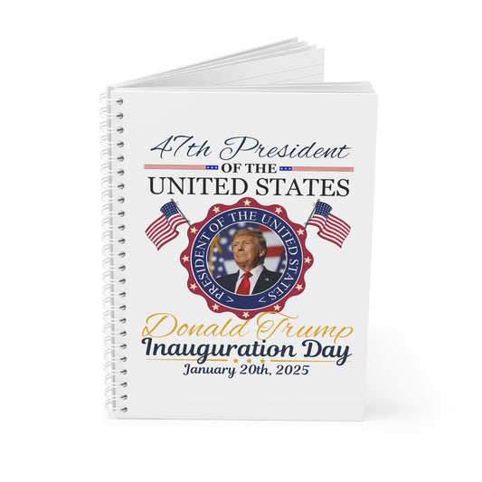 Official Donald Trump 47th Presidential Inauguration Journal Planner Spiral Notebook