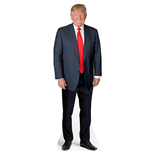 Life Size Donald Trump Cardboard Cutout Red Tie