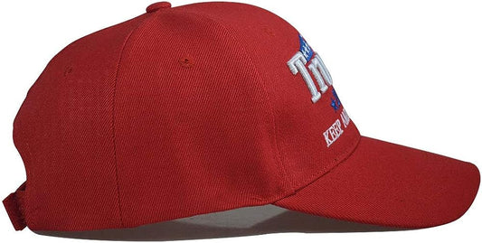 Donald Trump 2024 Red Embroidered Save America Again Hat Flag on Side