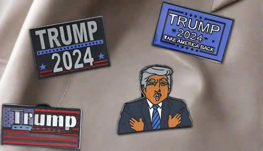 Donald Trump 4-Pack Enamel Colorful Trump Lapel Pins