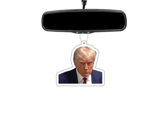 Donald Trump Mugshot Rear View Mirror Air Freshener  for Car