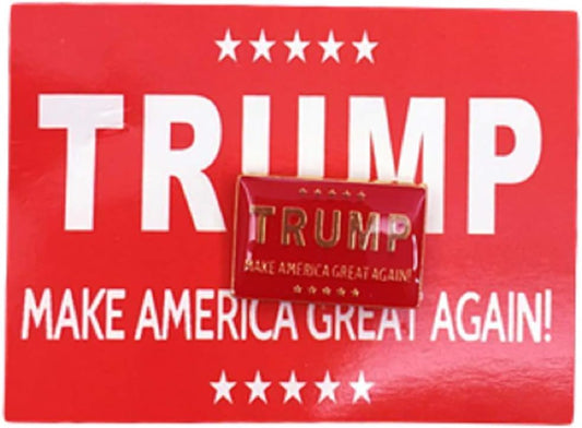 Red Trump Make America Great Again Lapel Pin