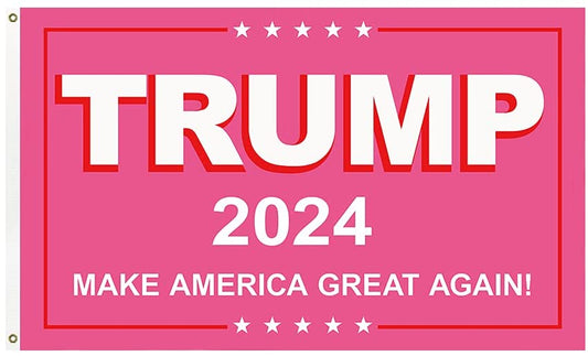 Pink Trump 2024 Make America Great Again Flag