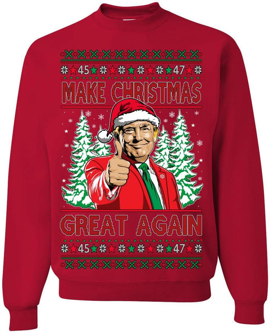 Trump Ugly Christmas Sweaters - JD Vance Make Christmas Great Again