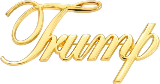 Trump Brooch - Lapel Pin - Choose Gold or Silver