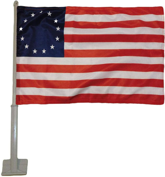 Betsy Ross 13 Star 11"x18" Car Window Flags