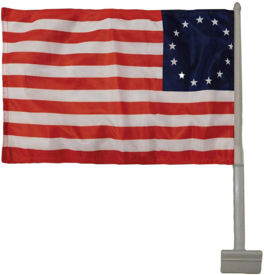 Betsy Ross 13 Star 11"x18" Car Window Flags