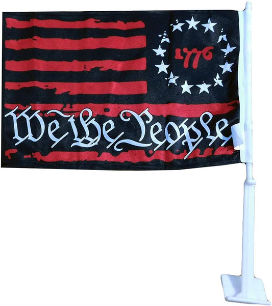 Pack of 2 Betsy Ross 1776 We The People  12"x18" Car Vehicle Flag