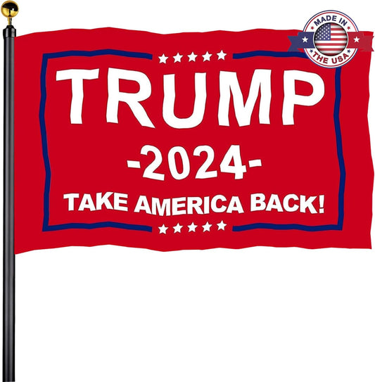 Double Sided Red Trump 2024 Take America Back Flag