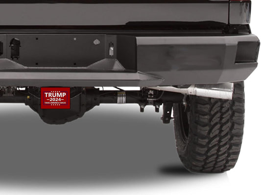 Trump 2024 Trailer Hitch Cover Plug Take America Back Red