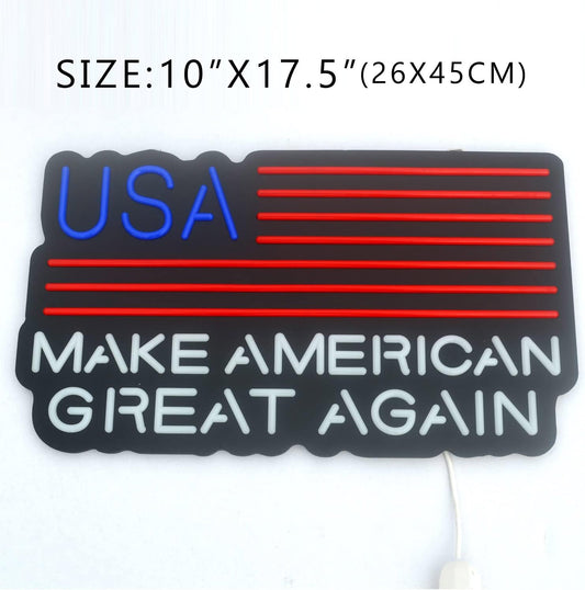 Make American Great Again Neon Sign American Flag USA Wall Decoration