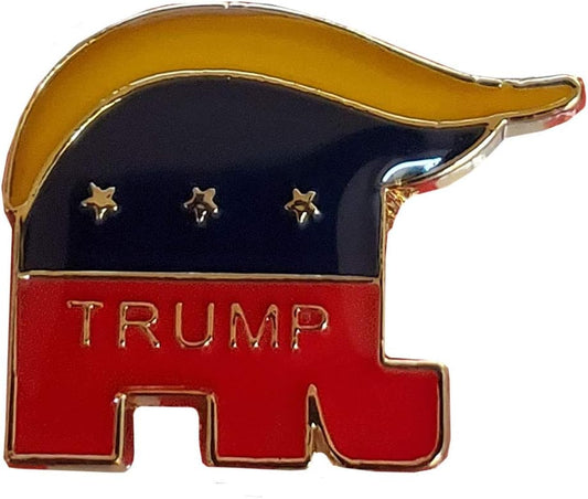 Trump Hair GOP Republican Party Lapel Pin 3-Pack