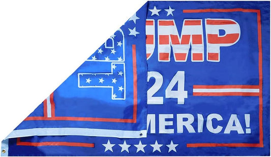 Trump 2024 Save America! Blue 3x5 Flag