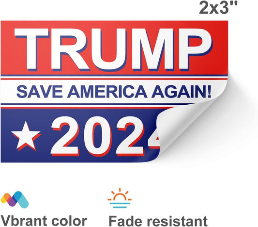 Trump 2024 Save America Again Trump Stickers Pack of 100