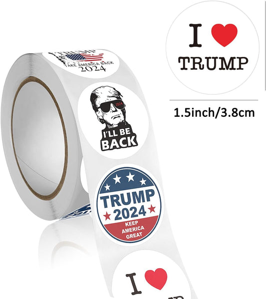 2024 Donald Trump Stickers Roll of 500 Stickers