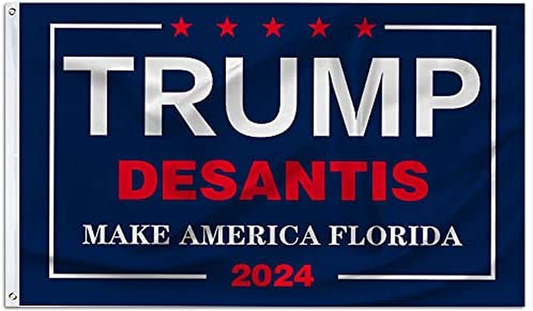 Trump 2024 3X5 Ft Flags with Brass Grommets for Parade or Movements,Make America Florida Outdoor Flags & Banner Sign