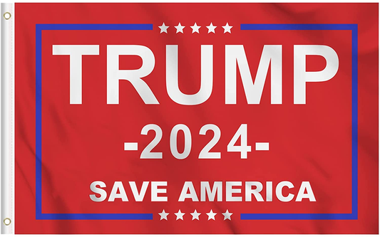 Trump 2024 Red Save America Flag 3 x 5