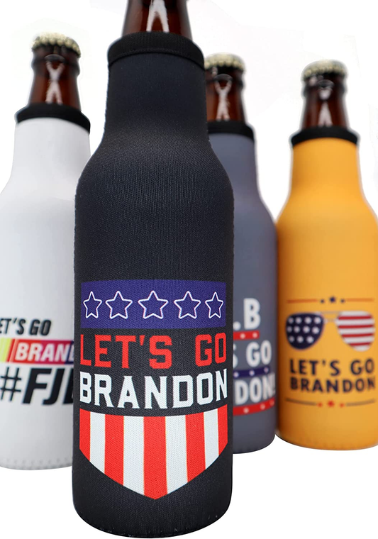 Let's Go Brandon FJB Beer Bottle Koozie Insulator