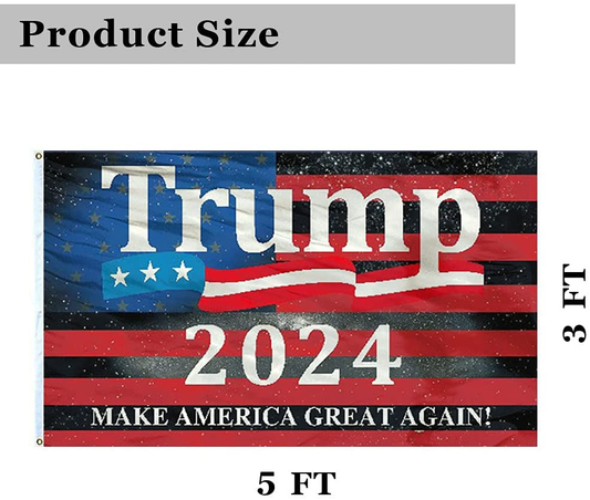 Donald Trump 2024 Flag - Take America Back and Make America Great Again Flag Set of 2