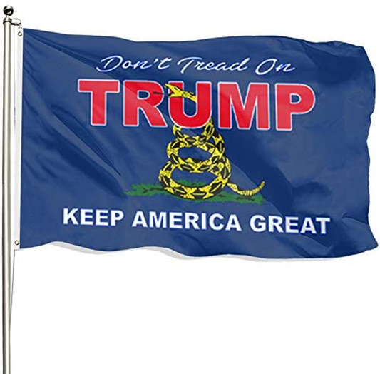 Trump Flag 3x5 Feet Keep America Great Don't Tread On Me