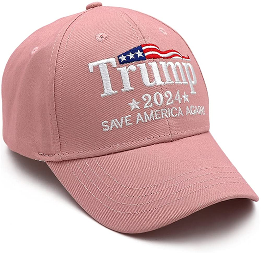 Pink Trump 2024 Hat Take America Back Embroidered Baseball Cap for Women