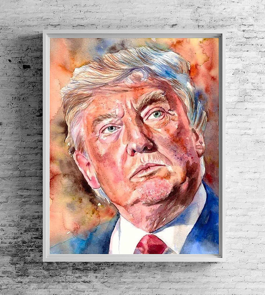 President Donald Trump Portrait-8 x 10" Presidential Wall Art