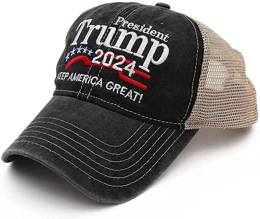 Trump 2024 Keep America Great Embroidered Vintage Baseball Cap