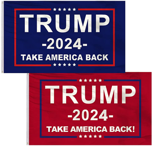 Donald Trump 2024 Flags Take America Back Flag, 3x5FT 2 PACK