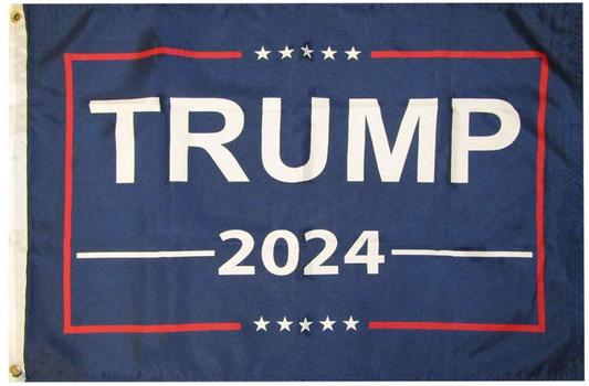 Blue Trump 2024 Flag