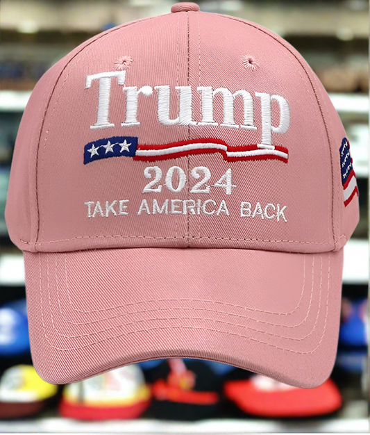 Pink Trump 2024 Hat Take America Back Embroidered Baseball Cap for Women