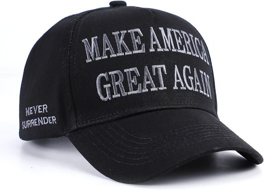 Dark MAGA Hat Elon Musk Wore - Embroidered Baseball Adjustable Cap