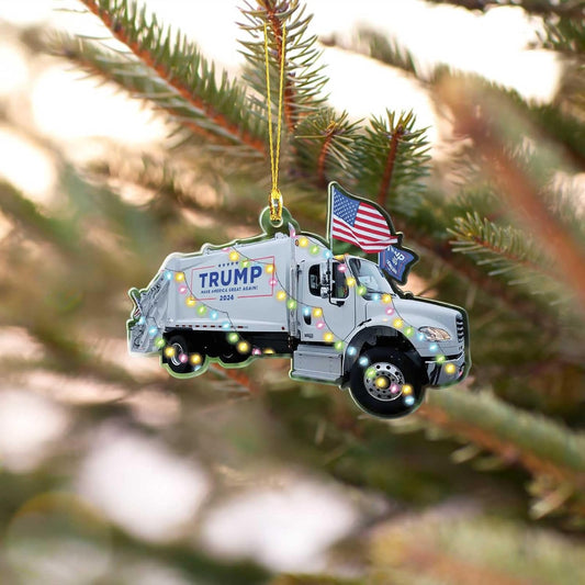 Trump Garbage Truck Ornament 2024