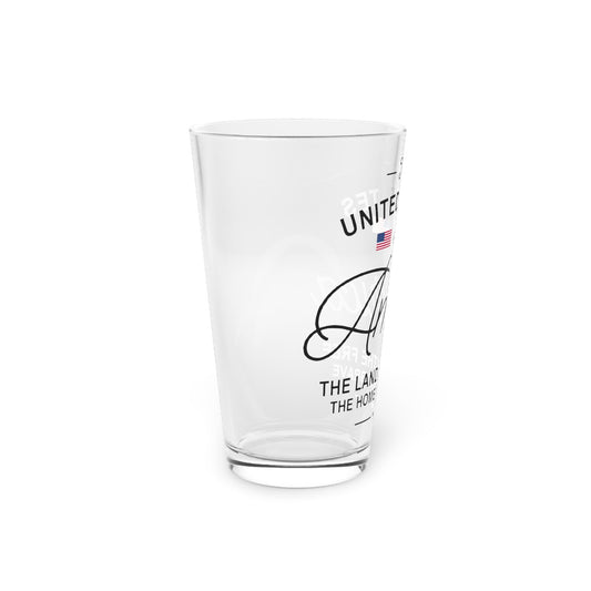 United States of America Patriotic 16oz Pint Glass 1776