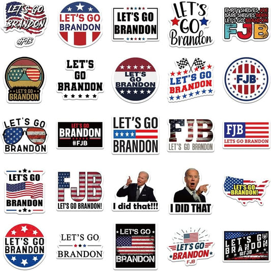 50 Let's Go Brandon Stickers Anti Biden