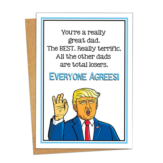 Funny Donald Trump Birthday Card for Dad Father