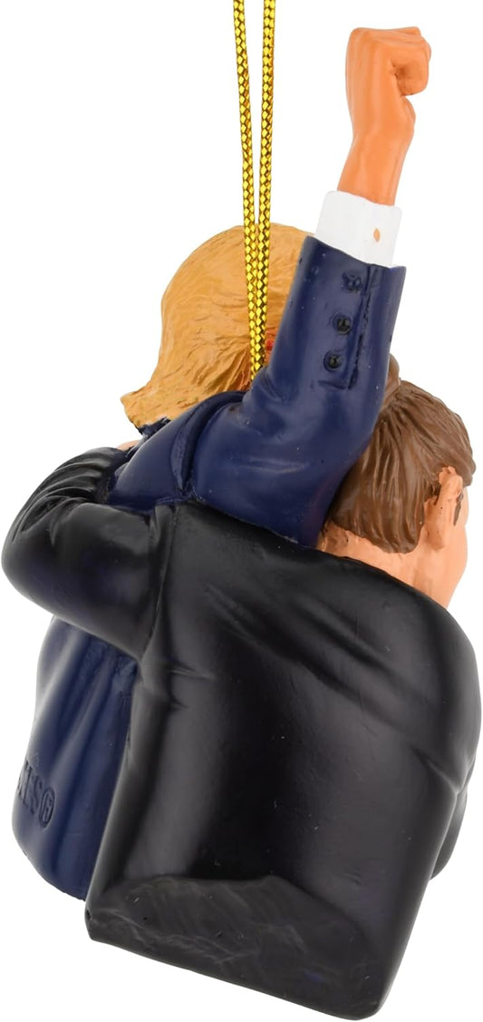 Fight Fight Fight Donald Trump Christmas Ornament - Fist Up