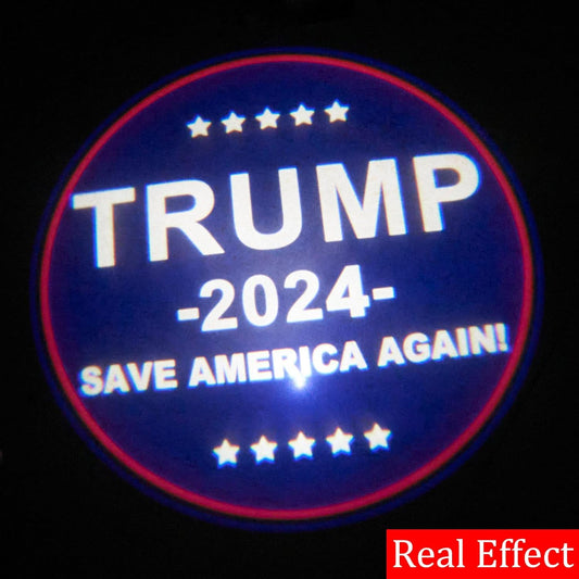 Trump 2024 Logo Car Door Ground Projector Lights