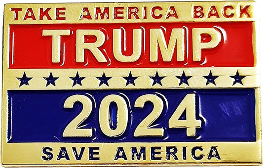 Trump 2024 Take America Back - Save America Lapel Pin